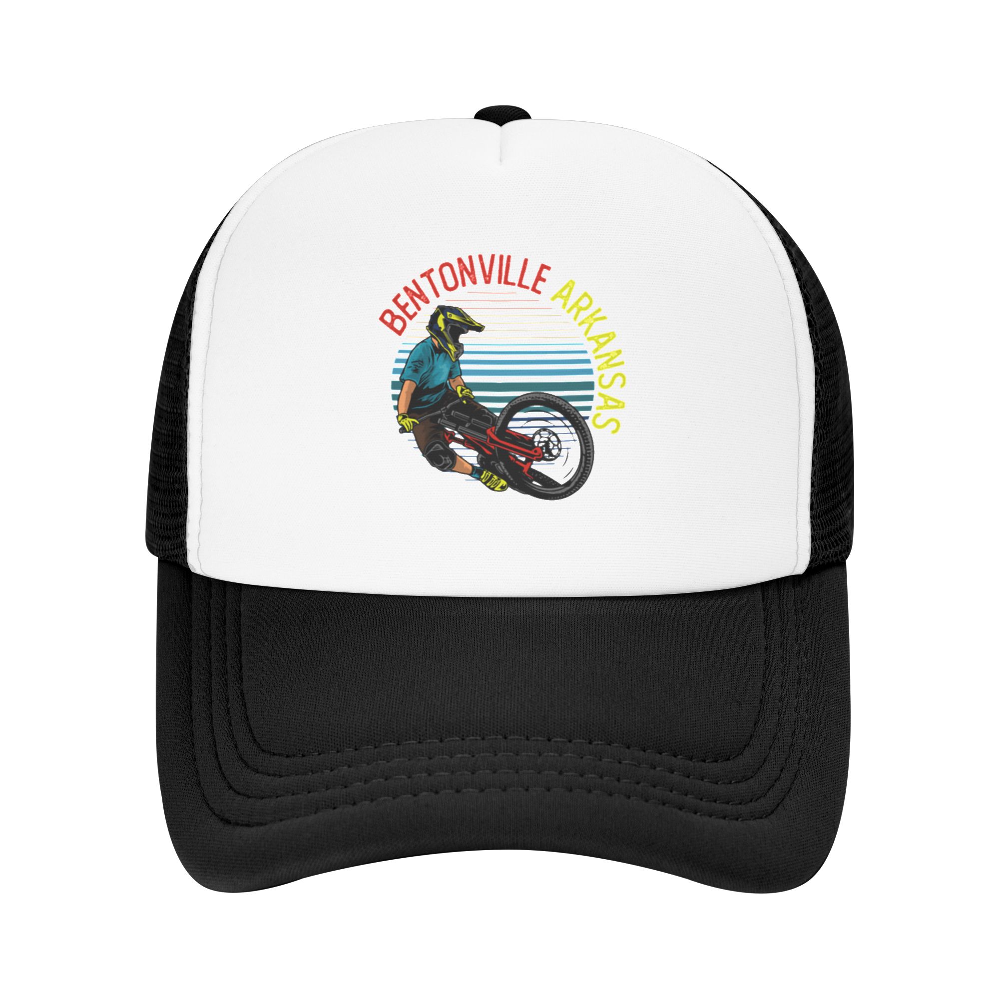 Mountain Biking Bentonville Arkansas - Modna czapka bejsbolówka z siatką w