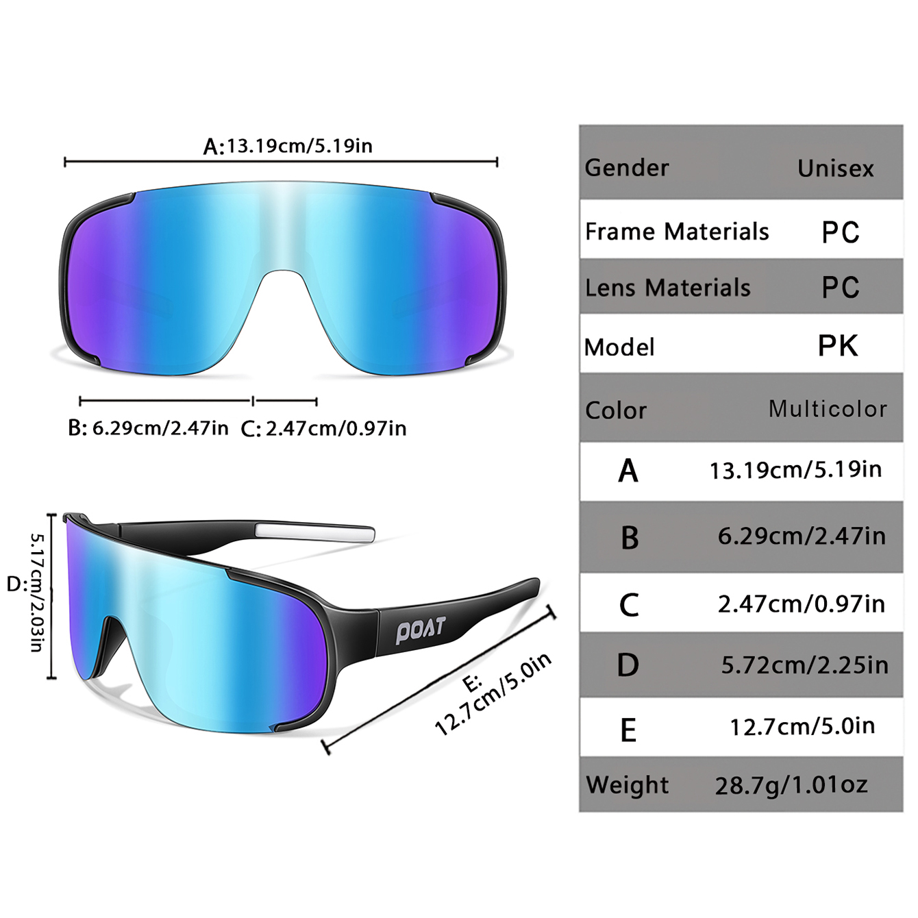 Okulary rowerowe POAT UV400 mę – Mountain Biking Sunglasses recenzja i cena