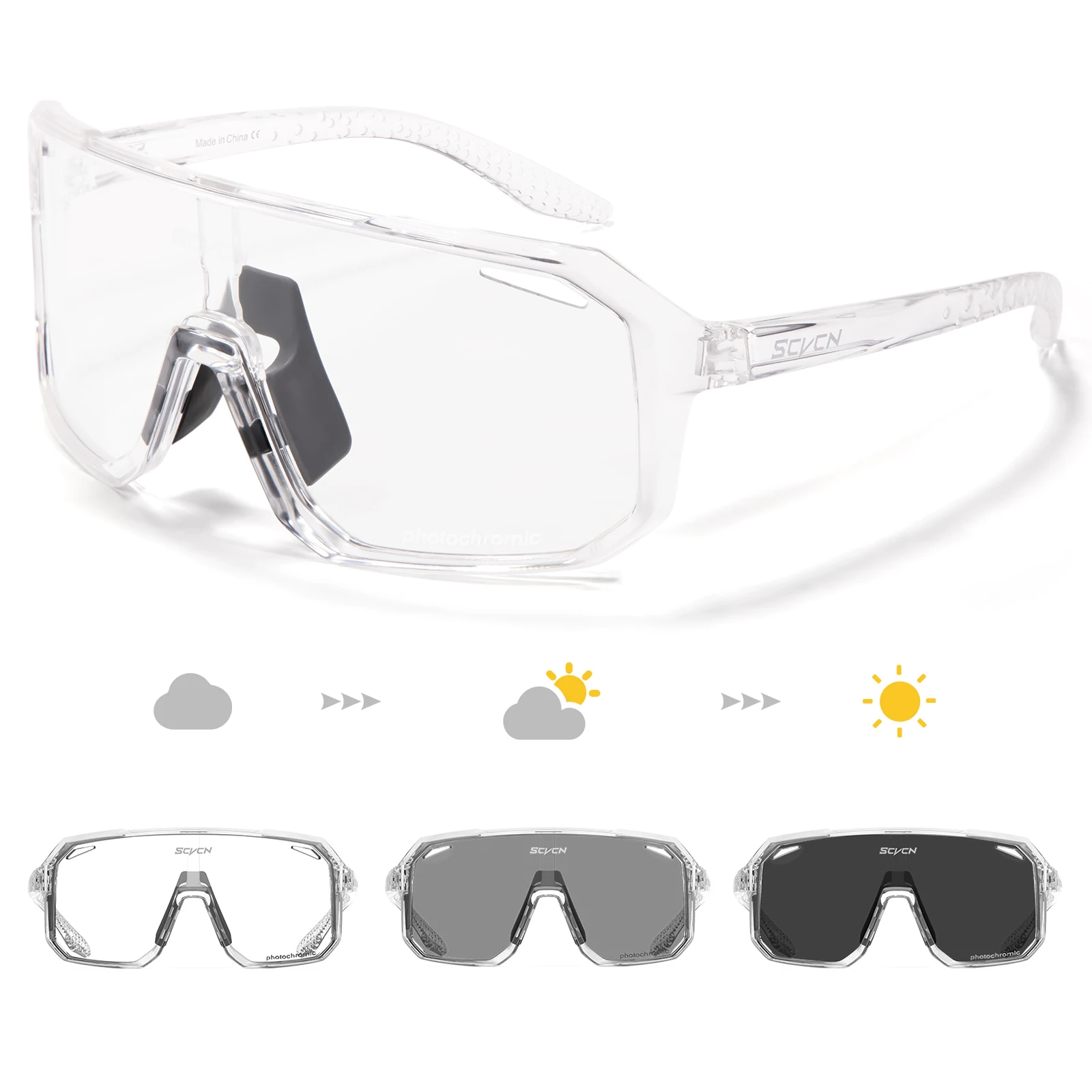 Okulary fotochromowe SCVCN do  – Mountain Biking Sunglasses recenzja i cena